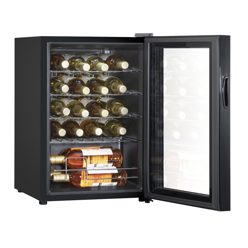 Baridi DH8  Wine Cooler/Fridge, Digital Touchscreen Controls, LED Light, 20 Bottle - Black