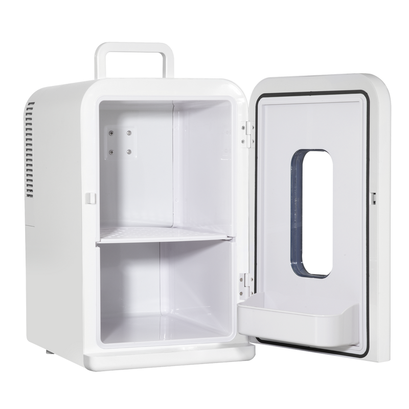 Baridi DH94  15L Mini Fridge Cooler & Warmer, 12V/230V, Perfect for Car, Bedroom, Camping, Makeup, White - DH94