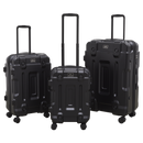 Dellonda DL10 3-Piece Lightweight ABS Luggage Set  - 20", 24", 28" - Black - DL10