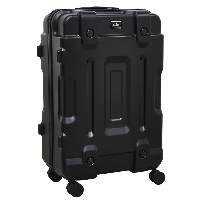 Dellonda DL10 3-Piece Lightweight ABS Luggage Set  - 20", 24", 28" - Black - DL10