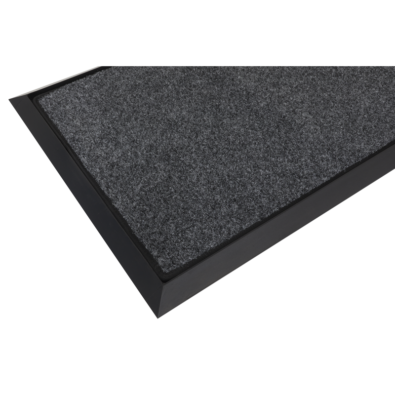 Sealey DRM01 450 x 750mm Rubber Disinfection Mat With Removable Polyester Carpet