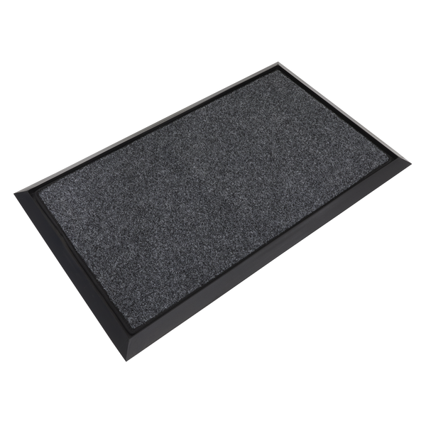 Sealey DRM01 450 x 750mm Rubber Disinfection Mat With Removable Polyester Carpet