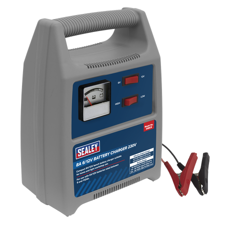 Sealey DSBC8 8A 6/12V Battery Charger 230V