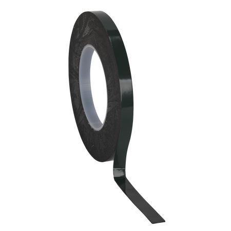 Sealey DSTG1210 12mm x 10m Double-Sided Adhesive Foam Tape - Green Backing