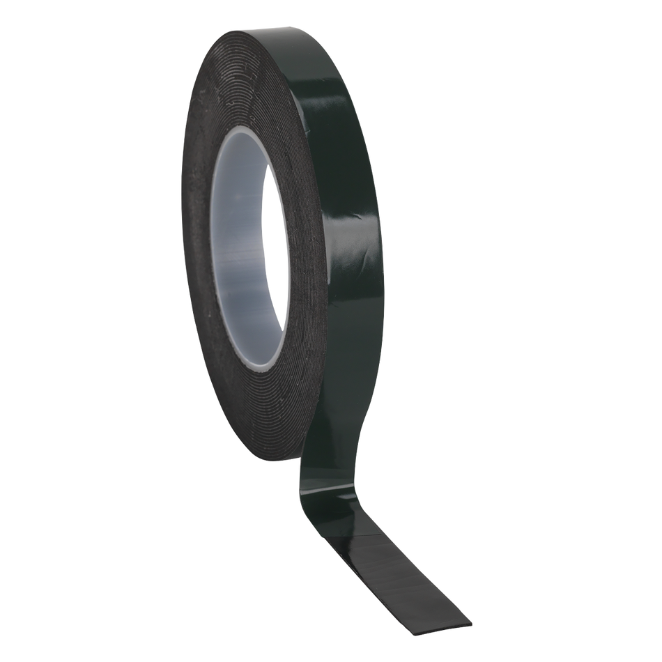 Sealey DSTG1910 19mm x 10m Double-Sided Adhesive Foam Tape - Green Backing