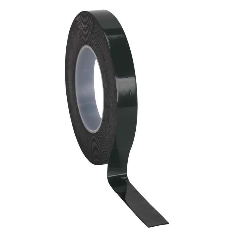 Sealey DSTG1910 19mm x 10m Double-Sided Adhesive Foam Tape - Green Backing