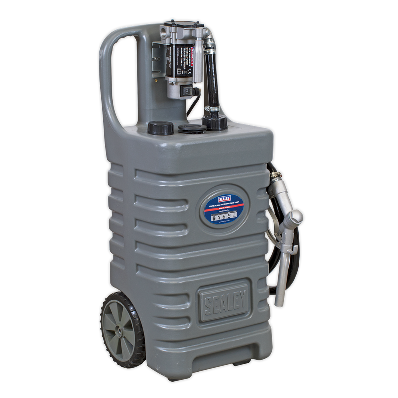 Sealey DT55GCOMBO1 55L Mobile Dispensing Tank with Diesel Pump - Grey