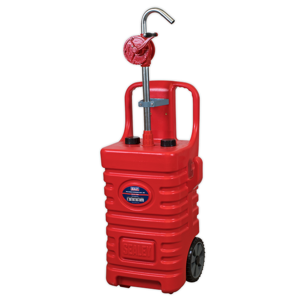 Sealey DT55RCOMBO1 55L Portable Dispensing Tank with Oil Rotary Pump - Red