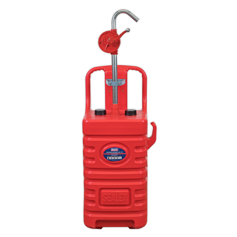 Sealey DT55RCOMBO1 55L Portable Dispensing Tank with Oil Rotary Pump - Red