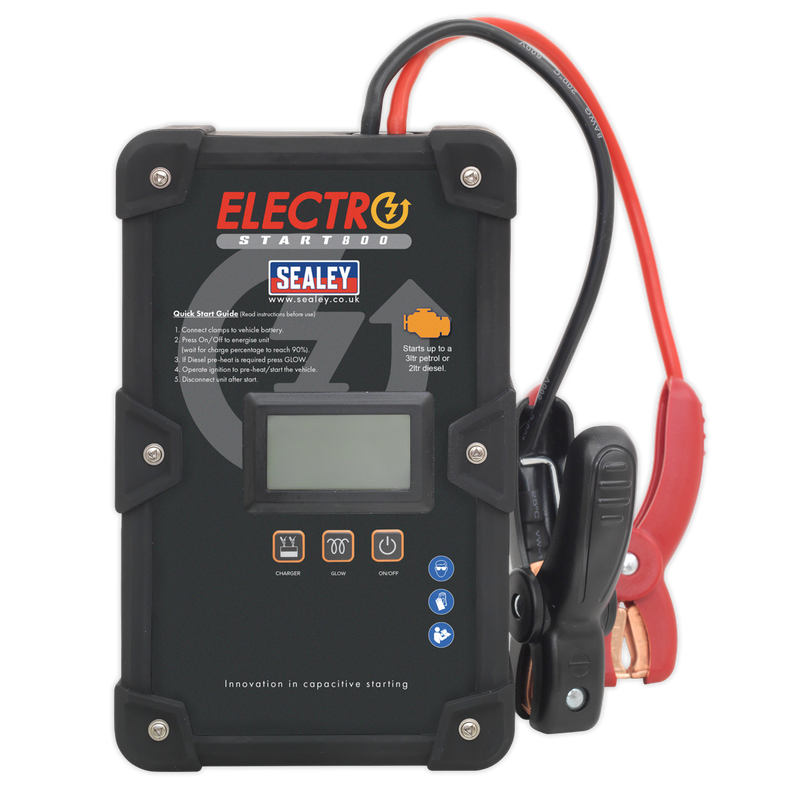 Sealey E/START800 800A 12V ElectroStart® Batteryless Jump Starter