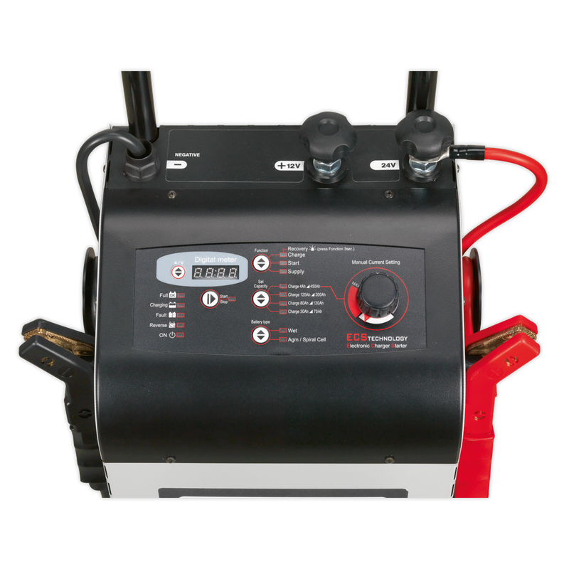 Sealey ECS350 350/60A 12/24V Electronic Starter/Charger