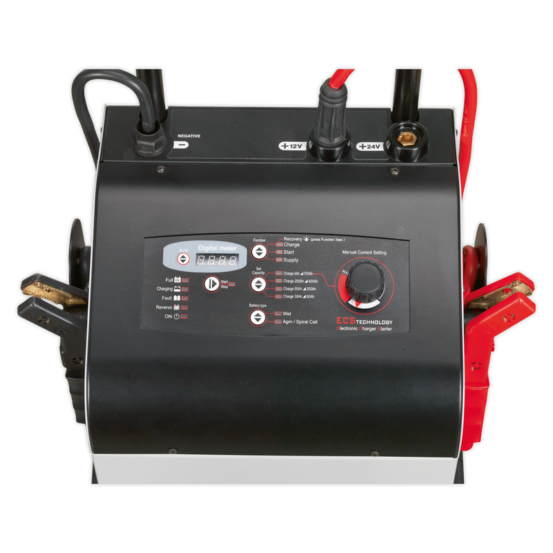 Sealey ECS650 650/100A 12/24V Electronic Starter/Charger