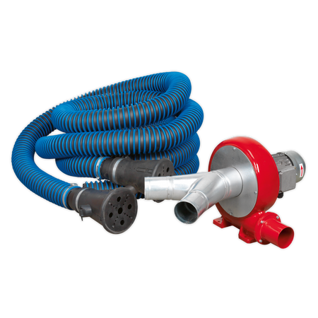 Sealey EFS102 370W Exhaust Fume Extraction System Twin Duct