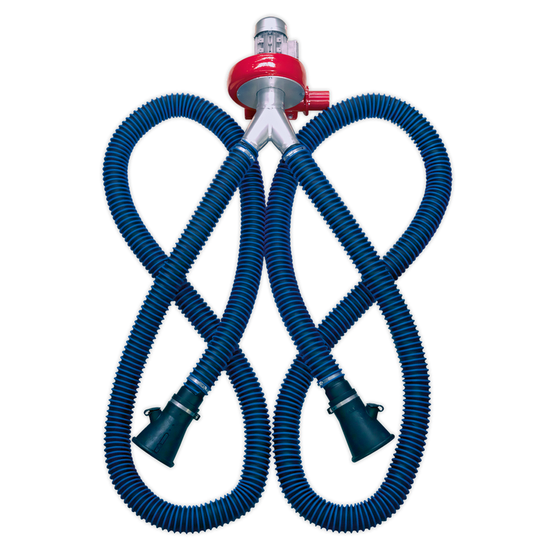 Sealey EFS102 370W Exhaust Fume Extraction System Twin Duct