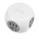 Sealey EL144WC 1.4m Extension Cable Cube 3 x 230V & 3 x USB Sockets & Wireless Charging Pad
