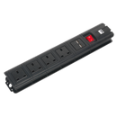 Sealey EL34USBB 2.6m Extension Cable 4 x 230V + 2 x USB Sockets - Black