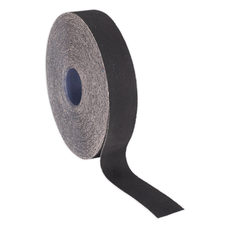 Sealey ER2550120 25mm x 50m Emery Roll Blue Twill - 120Grit