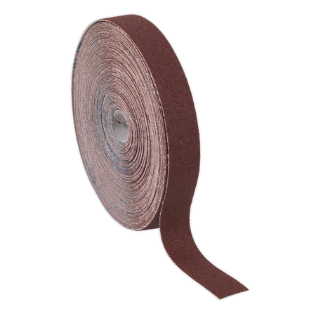 Sealey ERB255080 25mm x 50m Engineer's Emery Roll Brown - 80Grit