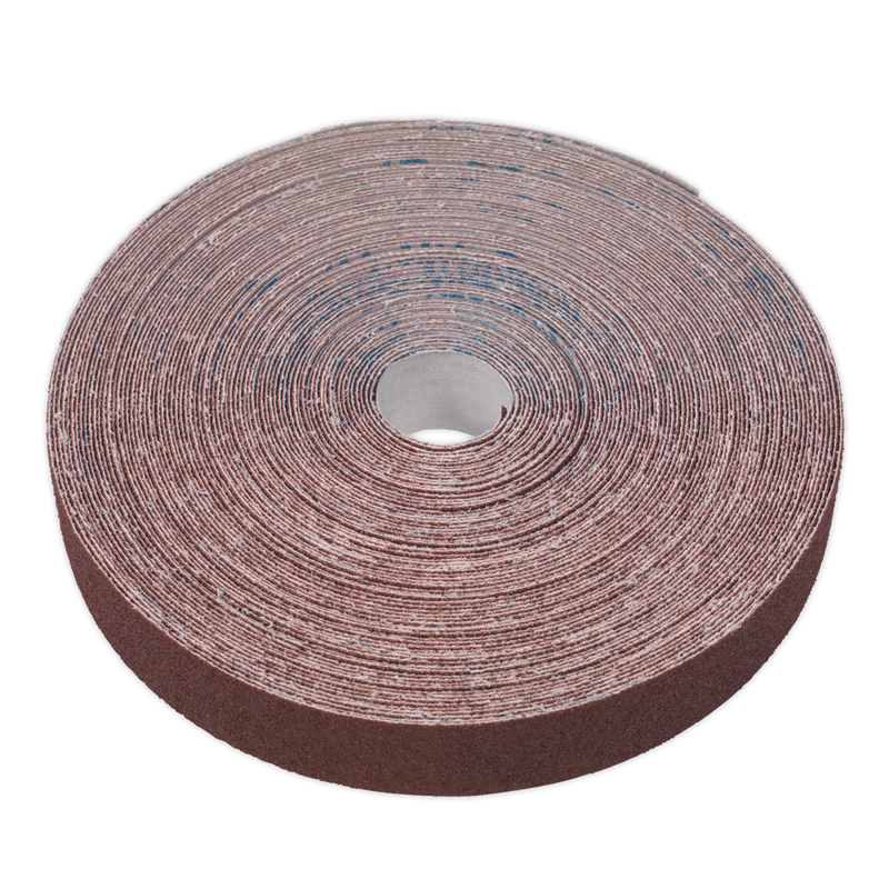 Sealey ERB255080 25mm x 50m Engineer's Emery Roll Brown - 80Grit