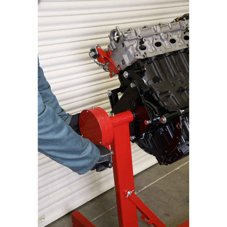Sealey ES480D 450kg Folding 360â€šÃ Ã¶âˆšÃ¡Â¬Â¨â€šÃ Â´ Rotating Engine Stand with Geared Handle Drive
