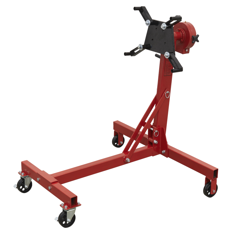Sealey ES480D 450kg Folding 360√Ç¬∫ Rotating Engine Stand with Geared Handle Drive