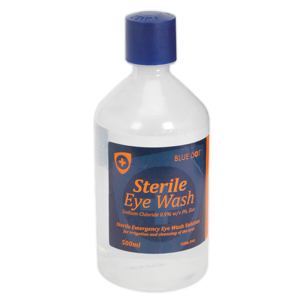Sealey EWS50 500ml Eye/Wound Wash Solution