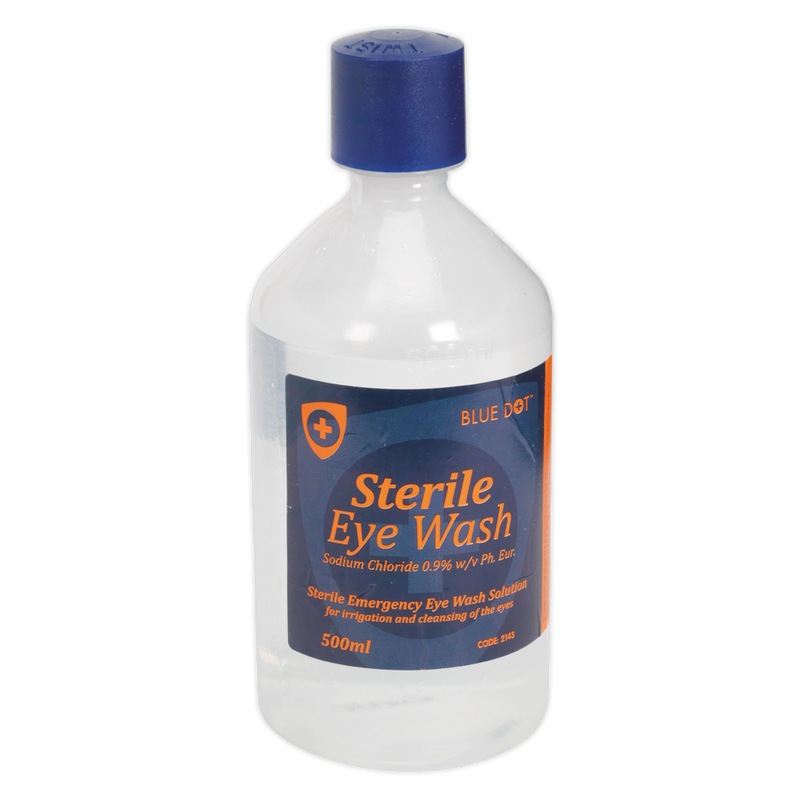 Sealey EWS50 500ml Eye/Wound Wash Solution