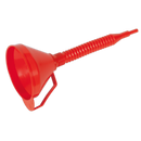 Sealey F16F 160mm Funnel with Flexible Spout & Filter