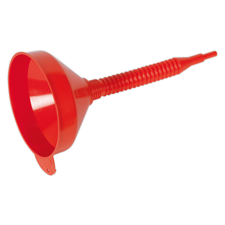 Sealey F2F 200mm Funnel with Flexible Spout & Filter