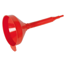 Sealey F2F 200mm Funnel with Flexible Spout & Filter
