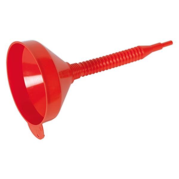 Sealey F2F 200mm Funnel with Flexible Spout & Filter