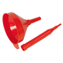 Sealey F2F 200mm Funnel with Flexible Spout & Filter