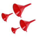 Sealey F92 4pc Economy Fixed Spout Small Funnel Set