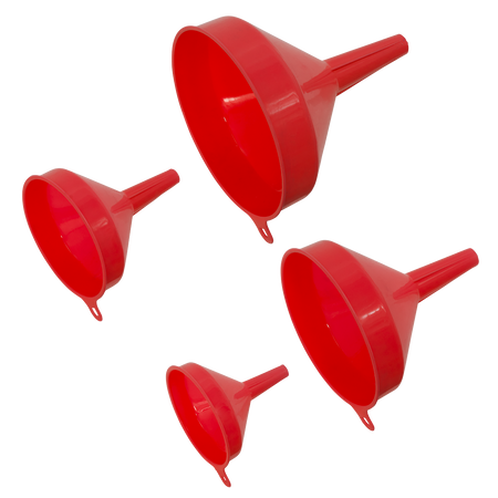 Sealey F94 4pc Economy Fixed Spout Funnel Set