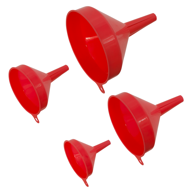 Sealey F94 4pc Economy Fixed Spout Funnel Set