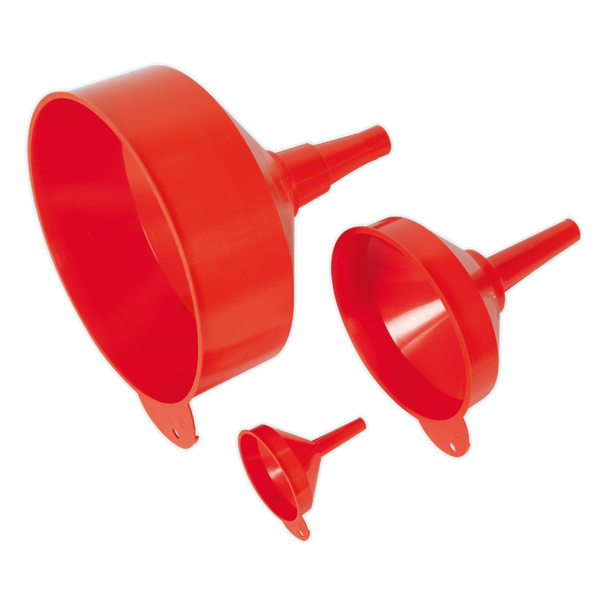 Sealey F98 3pc Fixed Spout Funnel Set