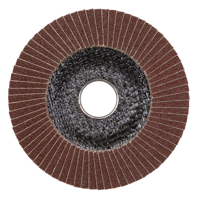 Sealey FD100120E 100mm Aluminium Oxide Flap Disc 16mm Bore 120Grit