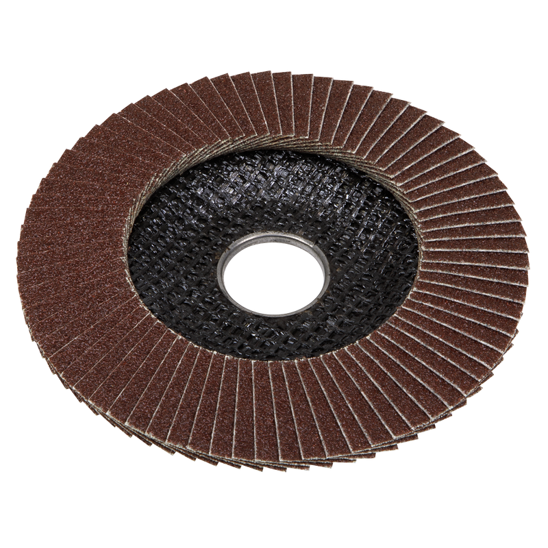 Sealey FD100120E 100mm Aluminium Oxide Flap Disc 16mm Bore 120Grit