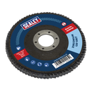 Sealey FD100120 100mm Zirconium Flap Disc 16mm Bore 120Grit