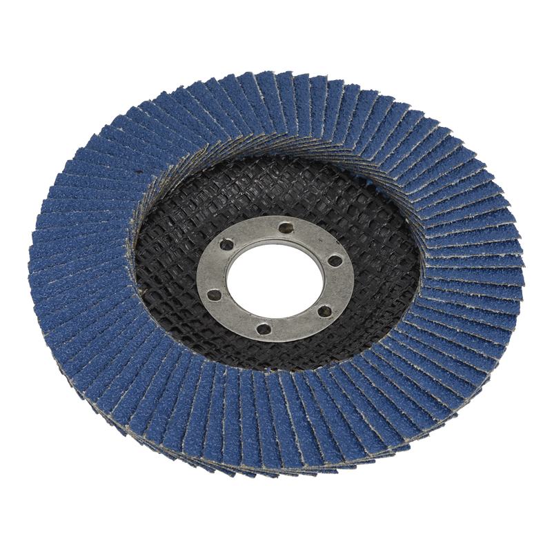 Sealey FD100120 100mm Zirconium Flap Disc 16mm Bore 120Grit
