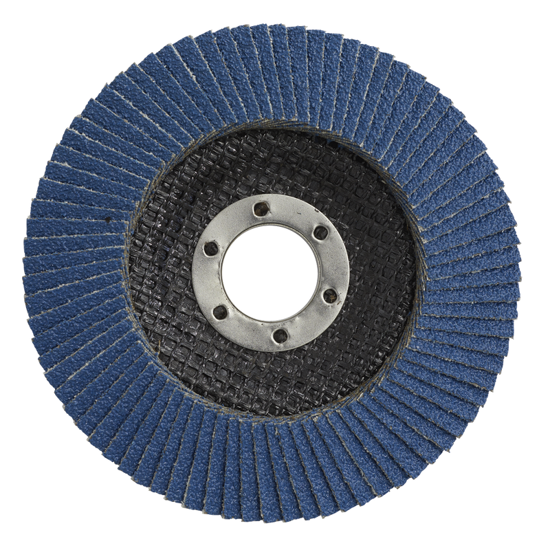 Sealey FD100120 100mm Zirconium Flap Disc 16mm Bore 120Grit