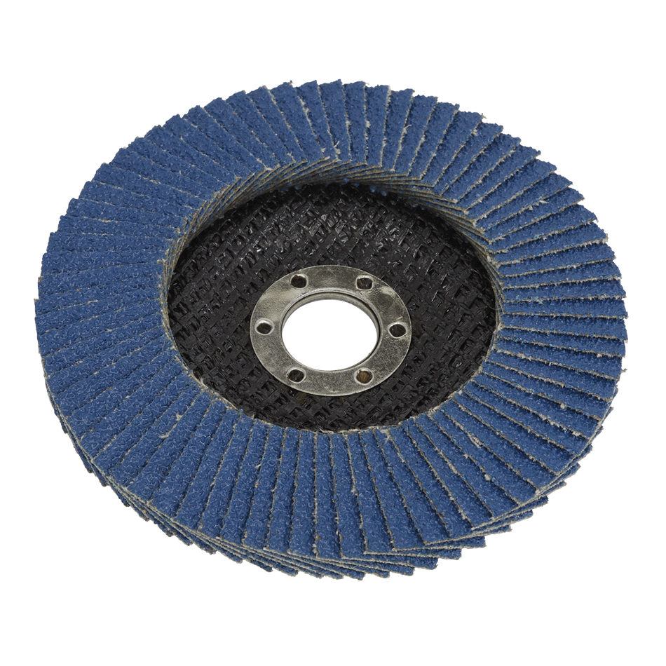Sealey FD10060 100mm Zirconium Flap Disc 16mm Bore 60Grit