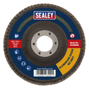 Sealey FD10060E 100mm Aluminium Oxide Flap Disc 16mm Bore 60Grit