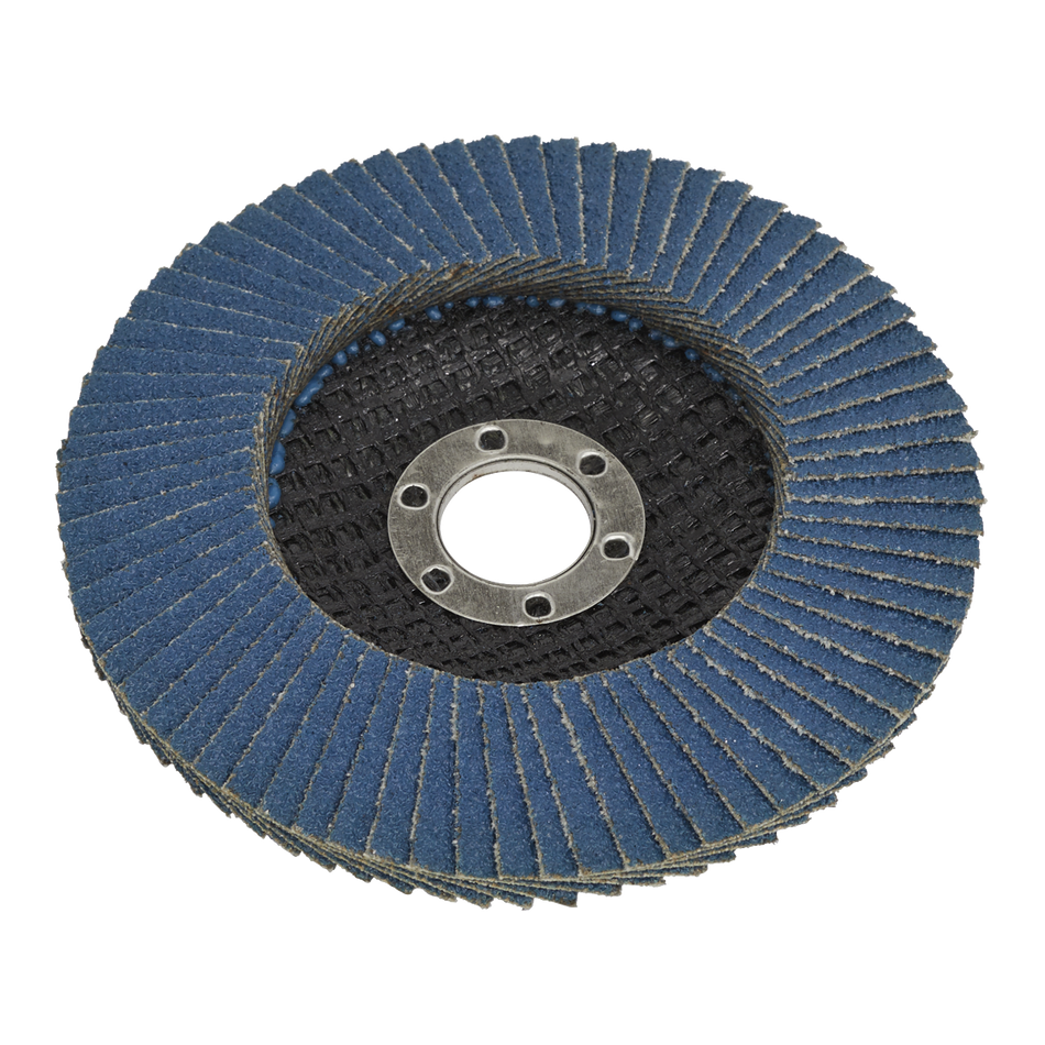 Sealey FD10080 100mm Zirconium Flap Disc 16mm Bore 80Grit