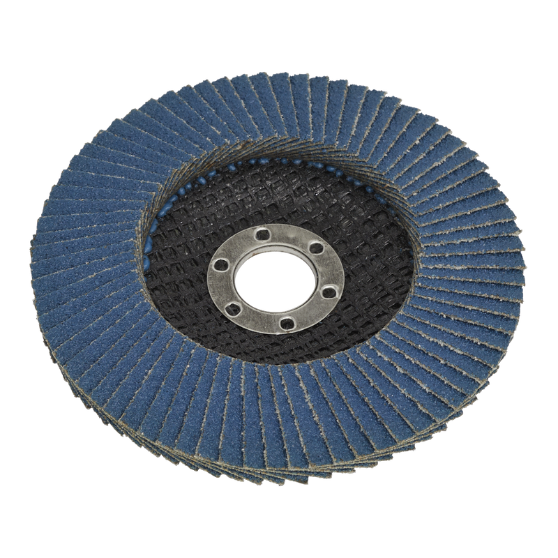 Sealey FD10080 100mm Zirconium Flap Disc 16mm Bore 80Grit