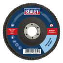 Sealey FD10080 100mm Zirconium Flap Disc 16mm Bore 80Grit