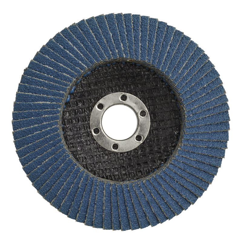 Sealey FD10080 100mm Zirconium Flap Disc 16mm Bore 80Grit