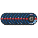 Sealey FD11512010 120Grit Flap Discs Zirconium 115mm 22mm Bore - Pack of 10