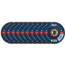 Sealey FD1154010 40Grit Flap Discs Zirconium 115mm 22mm Bore - Pack of 10