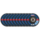 Sealey FD1158010 80Grit Flap Discs Zirconium 115mm 22mm Bore - Pack of 10